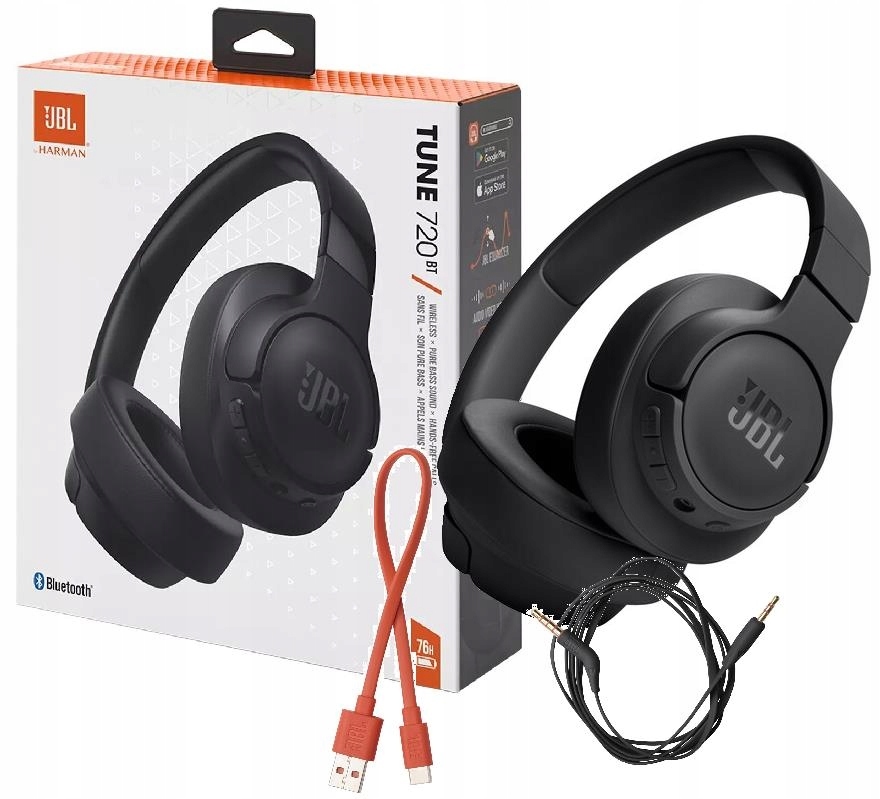 Pohodlné Bezdrôtové Slúchadlá Do Uší Jbl Tune 720Bt Black Silné Basy