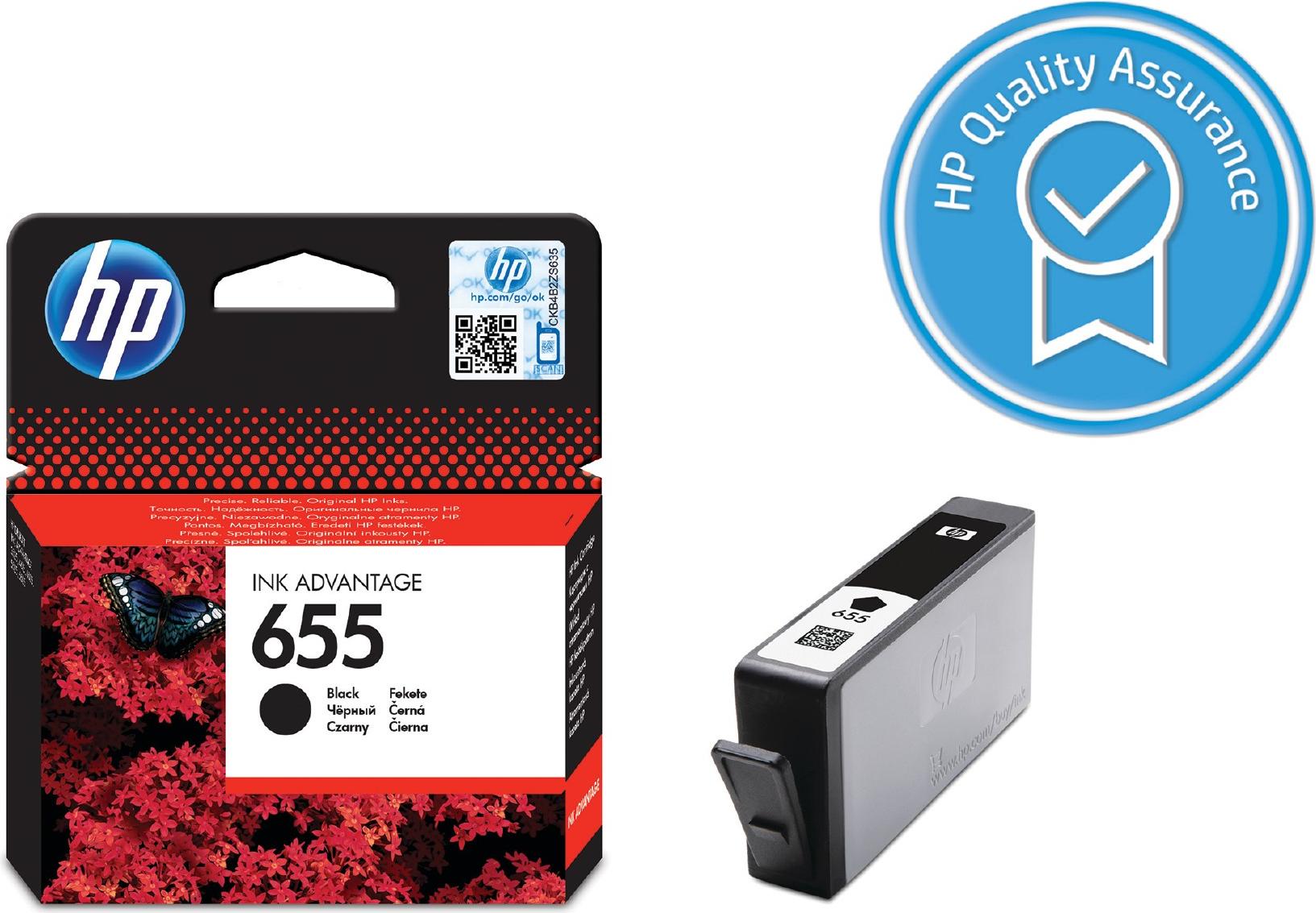 HP Ink Cartridge 655/Black/550 strán
