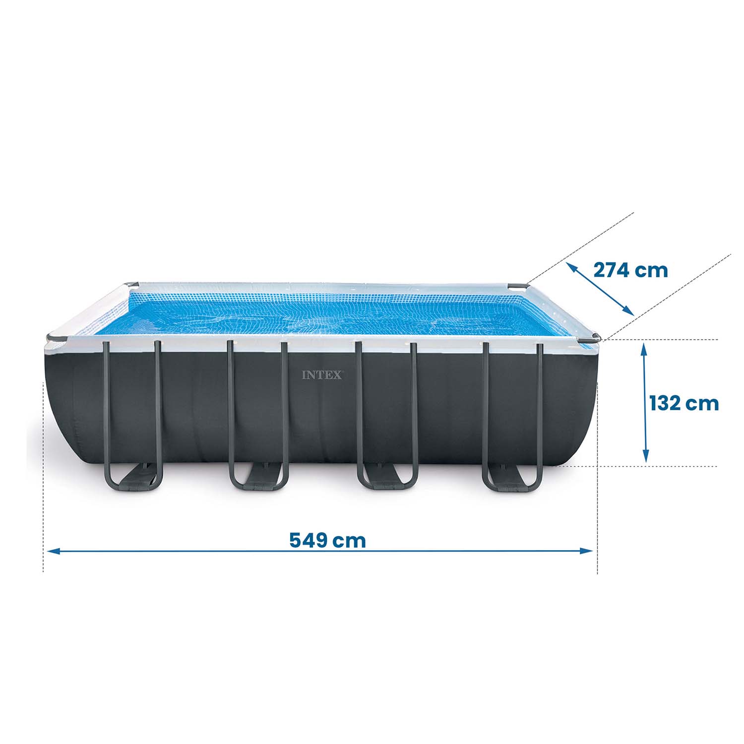 INTEX Frame Pool 549 x 274 x 132 cm - 21 in 1 Gartenpool
