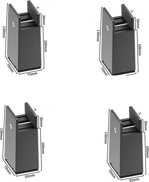 INF Verstellbare Möbelbeinpolster, 4er-Pack M 316196