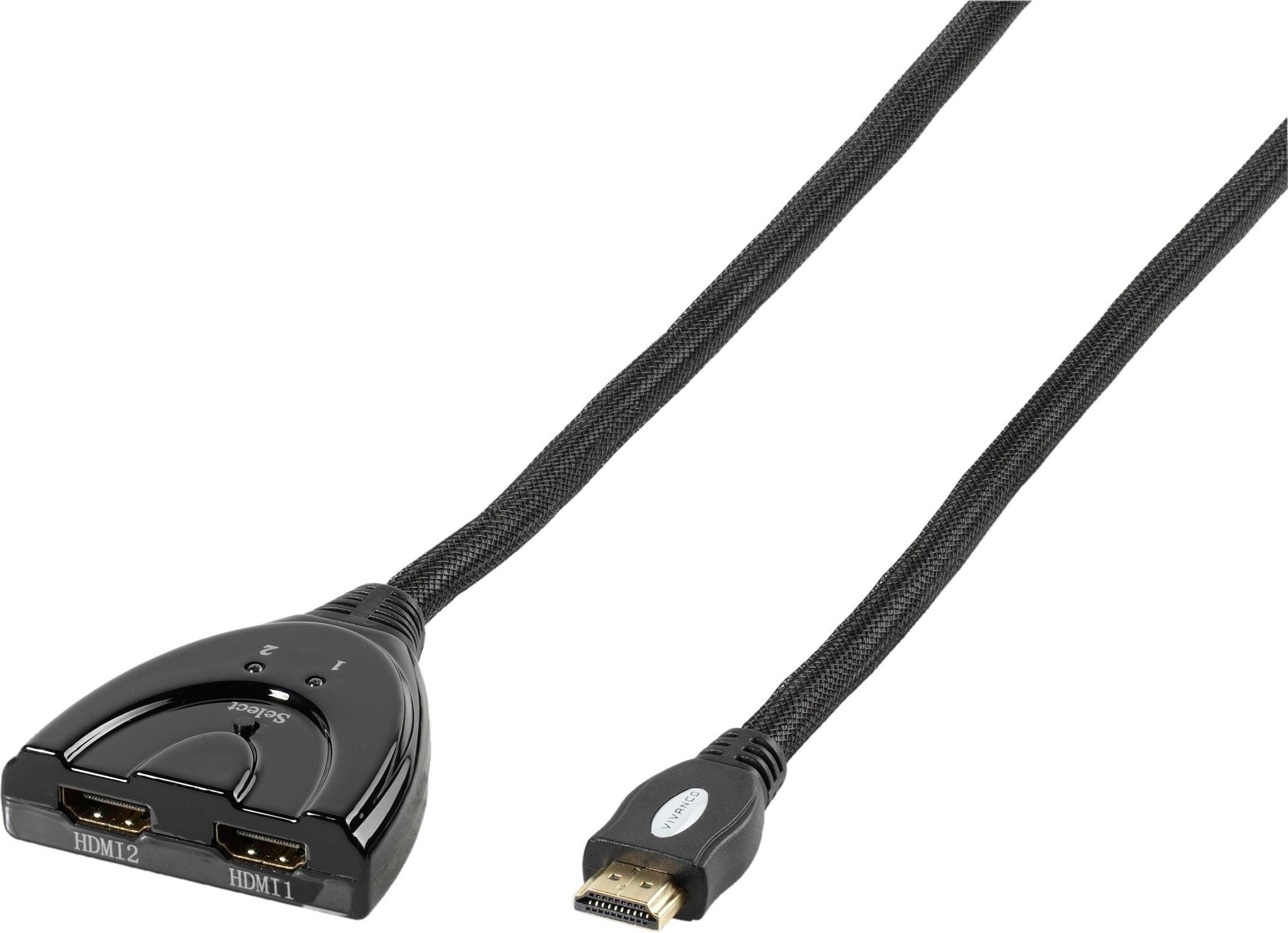VIVANCO Automatischer HDMI® 2 > 1 Umschalter (47078) VVVHDMISWITCH21