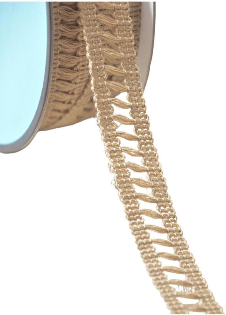 Markenlos Spule mit 25 m Tagesgeflecht in Beige - 15 mm