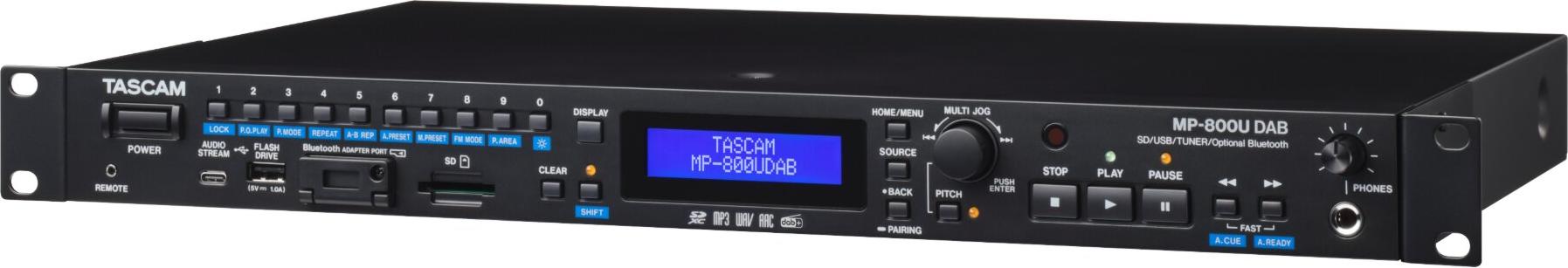 M-Audio Tascam MP-800U Audioplayer mit DAB+, SD/USB-Player, FM-Radio, Bluetooth & USB-DAC
