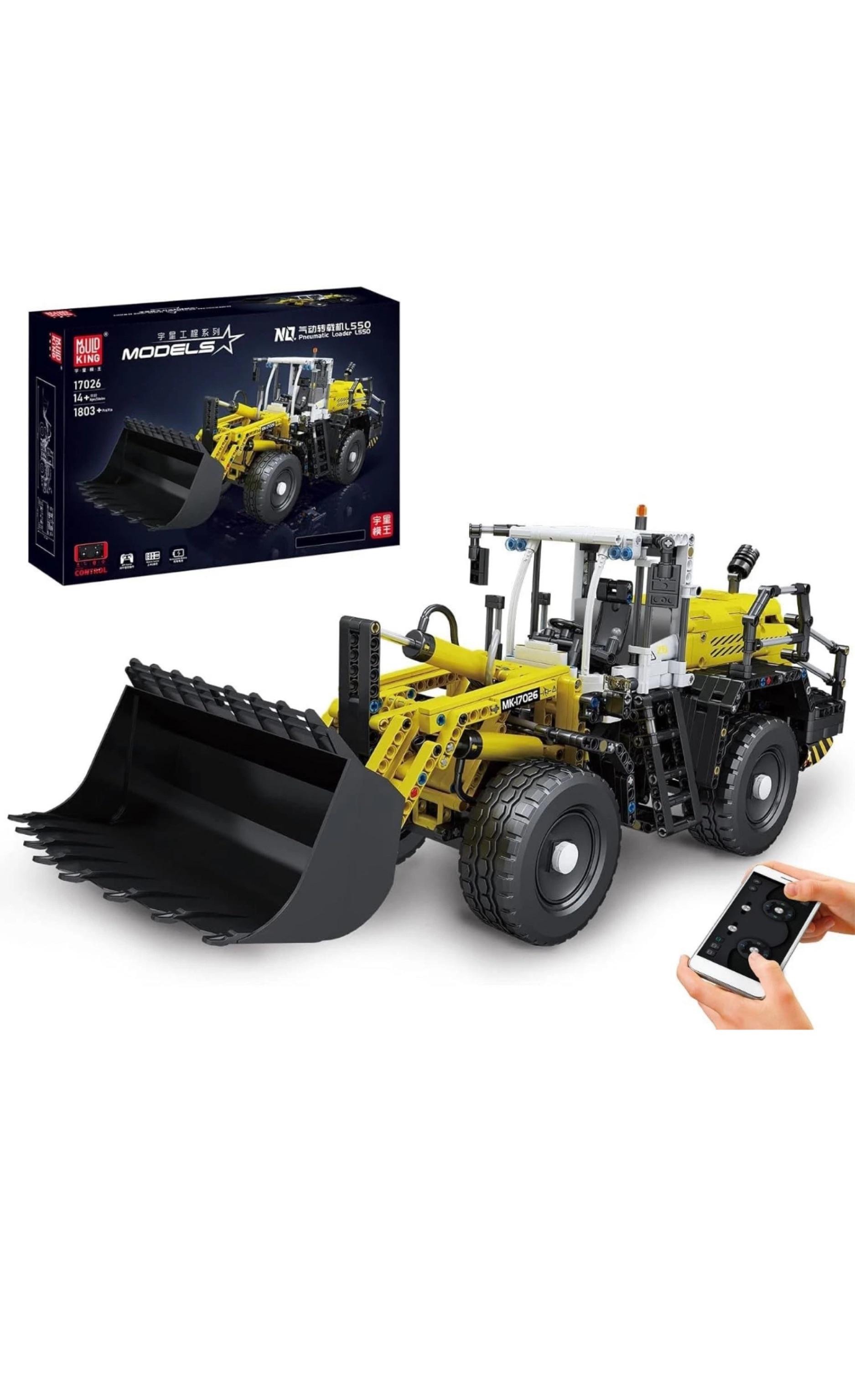 Mould King Bulldozer RC De 1803 Piezas Con Control Remoto Y App, Neumáticos Y Motores Reales, Modelo De Construcción Para Niños +14 Años, Regalo De Cumpleaños Y Navidad