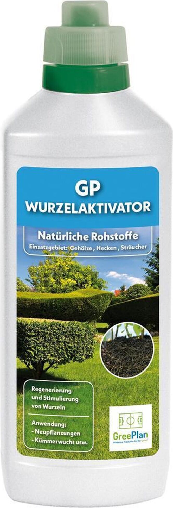 Green Plan GP Wurzelaktivator org.-min. Flüssigdünger 1l Flasche 20 m² NPK-Dünger 8+5+7(+0,1) 832