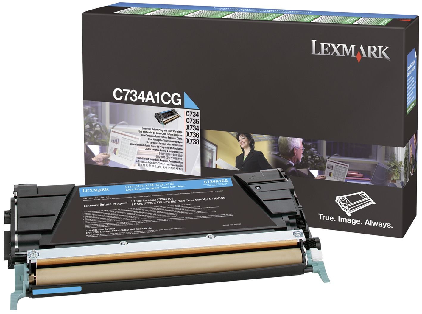 Lexmark Rückgabetoner / Cyan / 6000 Seiten / für C73x, X73x C734A1CG