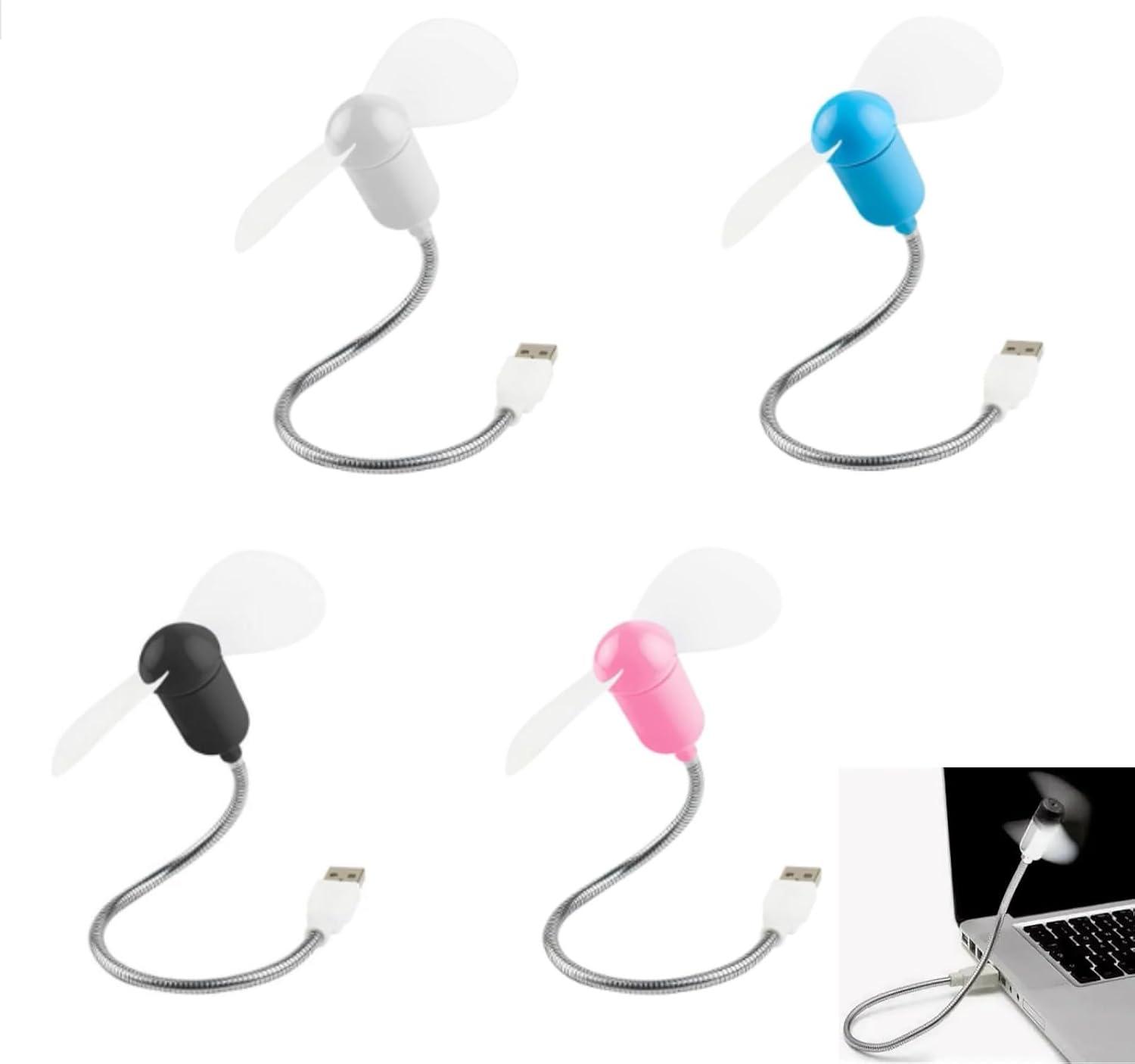 RPSTrading USB-Ventilatoren, kleine USB-Ventilatoren, Mini-USB-Ventilatoren aus Metall, flexibler Kühlventilator, leiser, tragbarer Tischventilator für Laptops TQ-RPSZF26062934