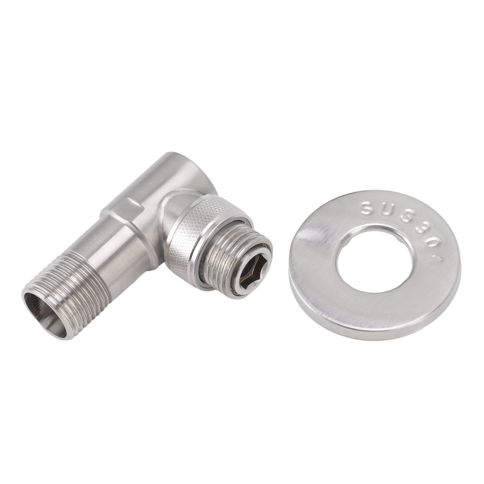 Cocosity Eckiges Absperrventil,Absperrventil,Wasserabsperrventil für Toilette,Eckiges Absperrventil aus Metall,Eckiges Toilettenventil,Wasserventil