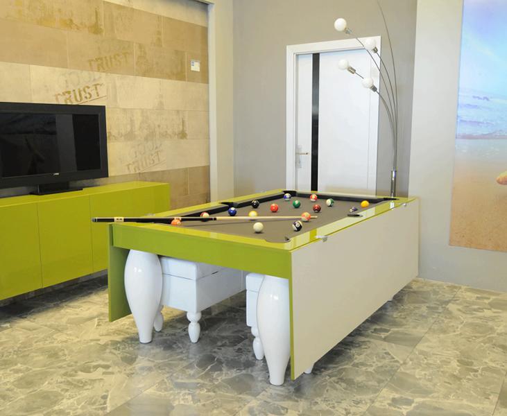 Esstisch mit Spieloption Billardtisch Stilvoller Spieltisch Kombitisch Essplatz