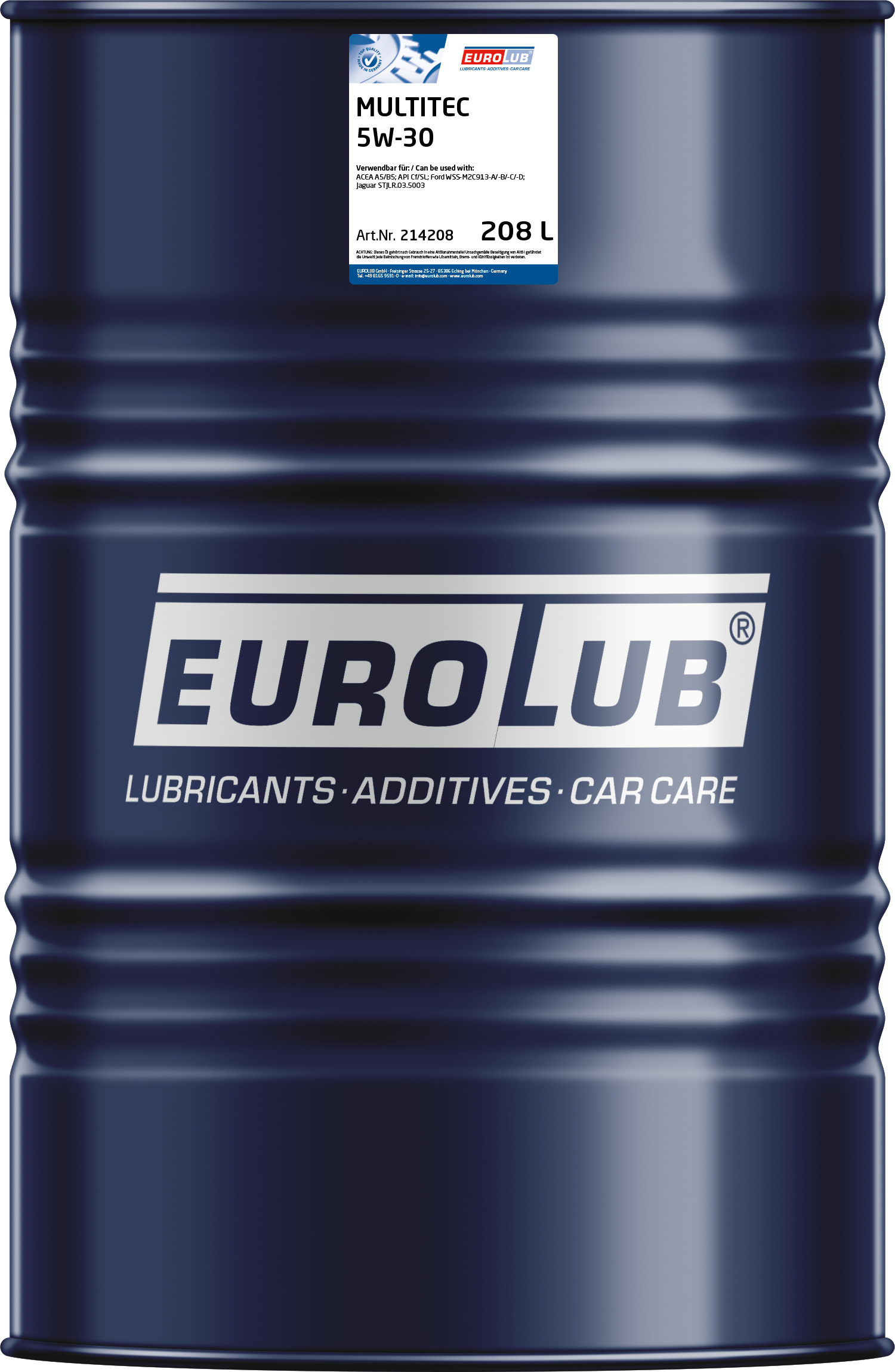 Eurolub MULTITEC SAE 5W-30 (Ford) Motoröl - 208 L 214208