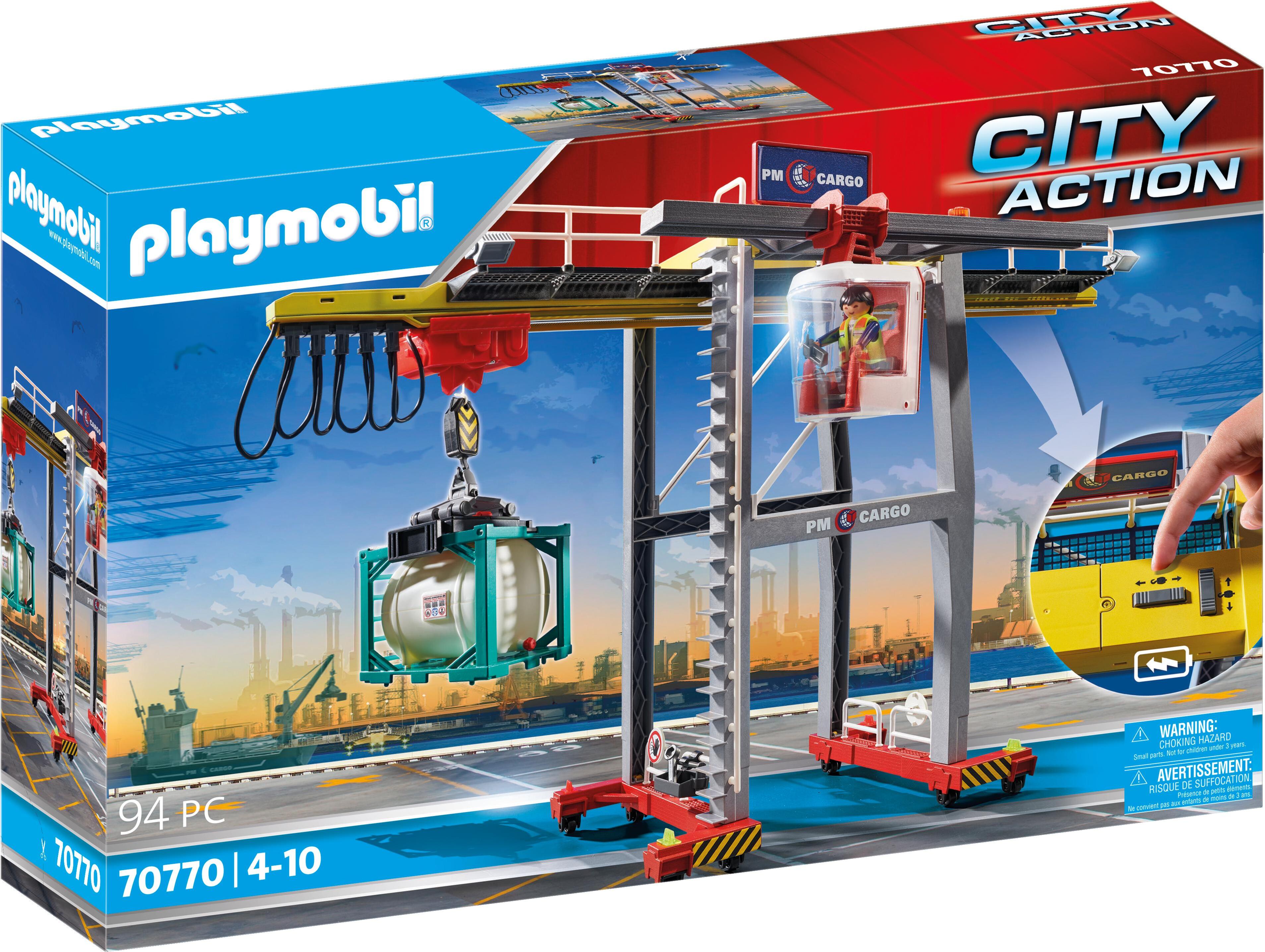 PLAYMOBIL City Action 70770 Portalkran mit Containern