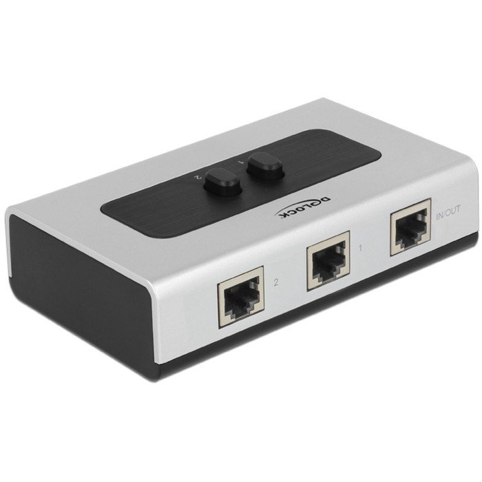 DELOCK RJ45 Prepínač 2->1 + 1->2 obojsmerný