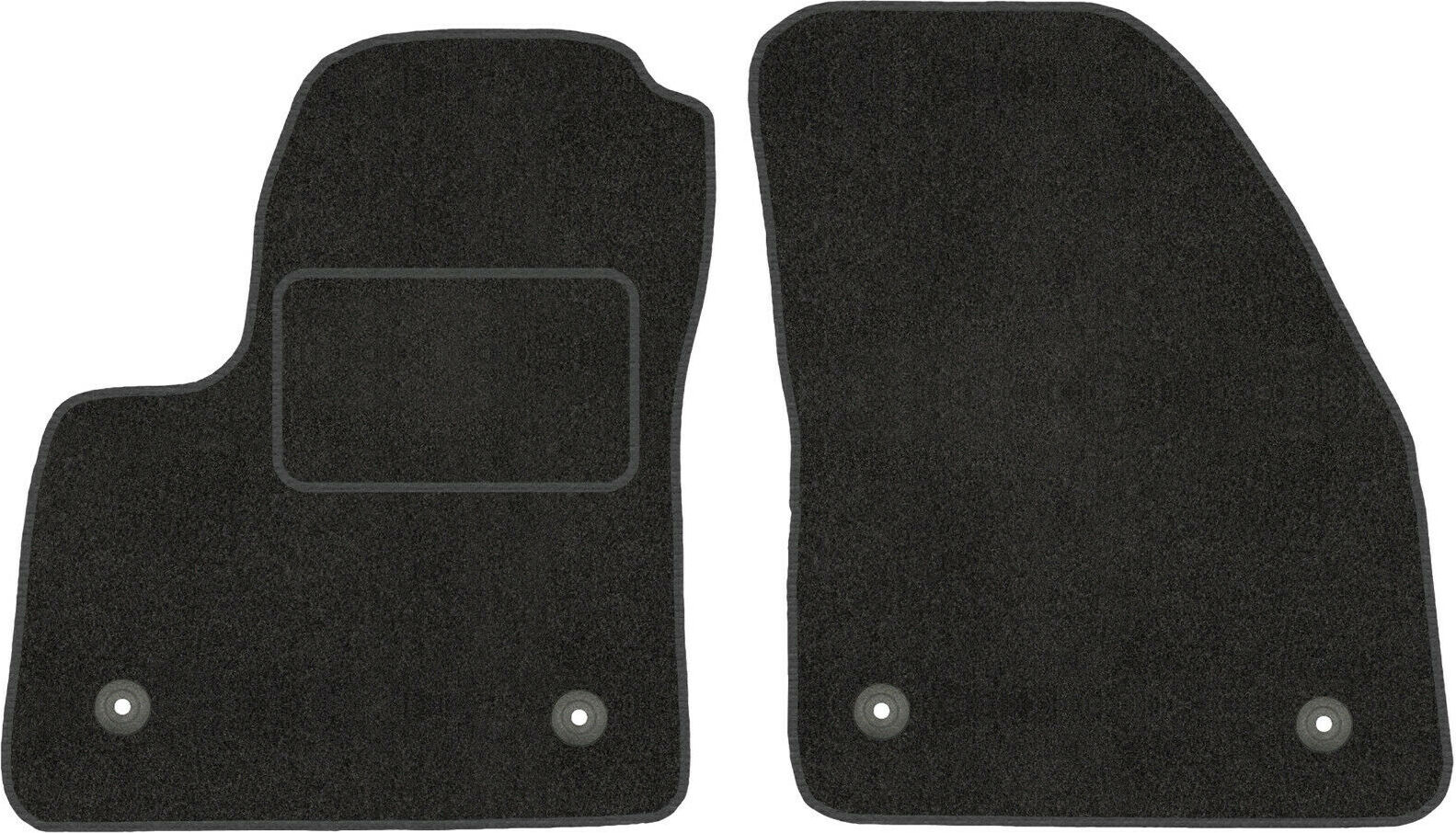 MOTOLUX Tappetini Auto In Velluto Per Opel Meriva B (2010-2017) – Set Anteriori 2 Pezzi, Su Misura, Con Rinforzo E Antiscivolo - 2