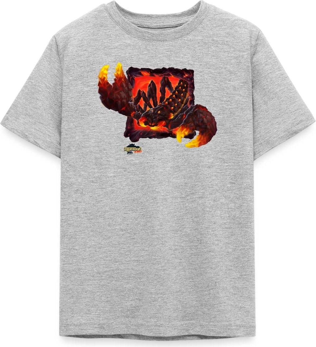 B&C Spreadshirt Schleich Eldrador Lavaskorpion Teenager T-Shirt, 134/146 (9-11 Jahre), Grau meliert D167067379P725-23472-app231-size111