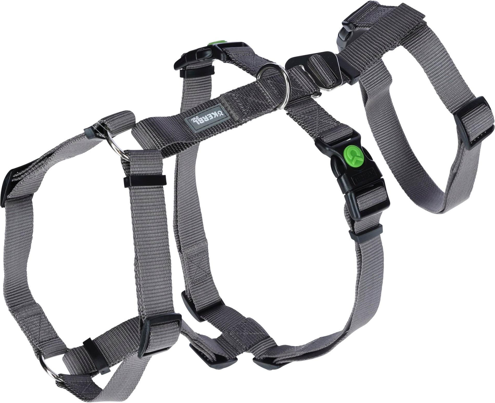 Kerbl Panikgeschirr Miami (grau, Halsumfang 30 - 41 cm, Brustumfang 42 – 55 cm) 1039355