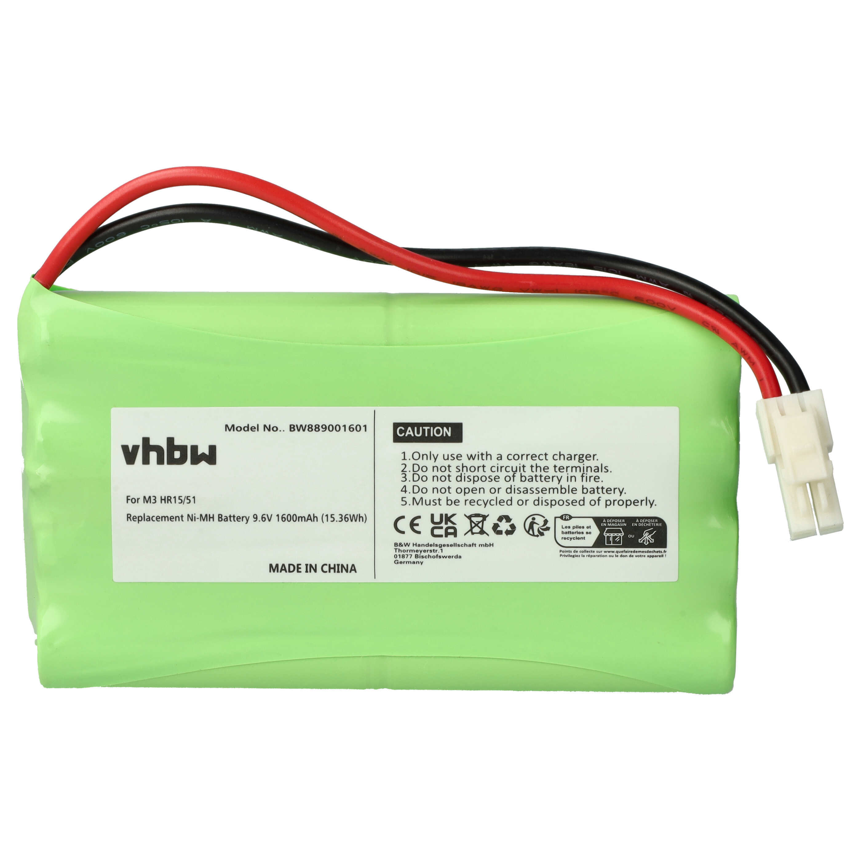 vhbw Akku kompatibel mit Somfy SGS 201 Schiebetorantrieb Torantrieb Drehtorantrieb (1600 mAh, 9,6 V, NiMH) 180781321-12
