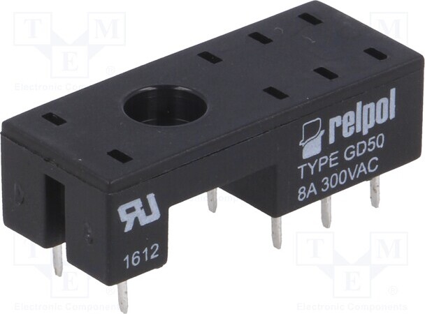 TNE 1x Sockel 300VAC Verwendung: RMB841,RMB851 8A PIN: 8 Montage: GD50 Elektromagnet _1GH_GD50