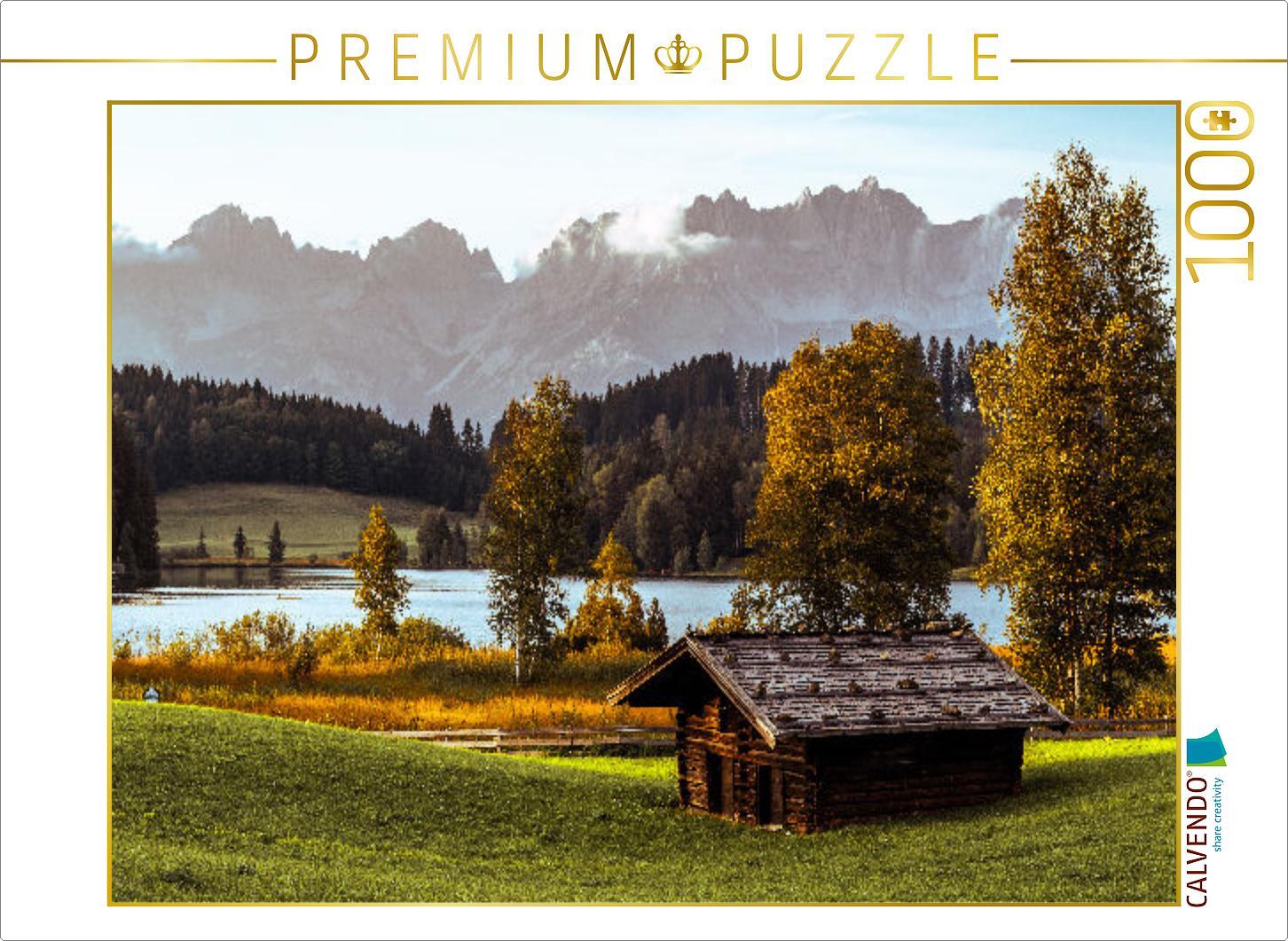 CALVENDO Puzzle Schwarzsee am Wilden Kaiser in Kitzbühel 1000 Teile Puzzle quer | 1000 Teile Lege-Größe 64x48cm Foto-Puzzle für glückliche Stunden