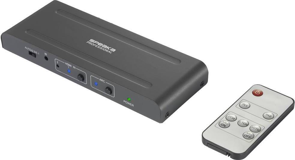 SpeaKa Professional SP-HDA-300 2+1 Port HDMI-Switch UHD 4K @ 60 Hz