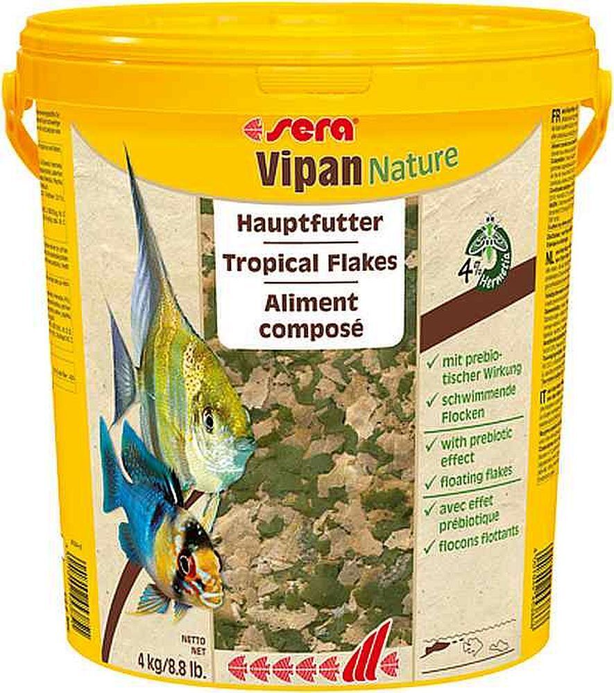 sera Vipan Nature, Flockenfutter für Zierfische, 21 Liter