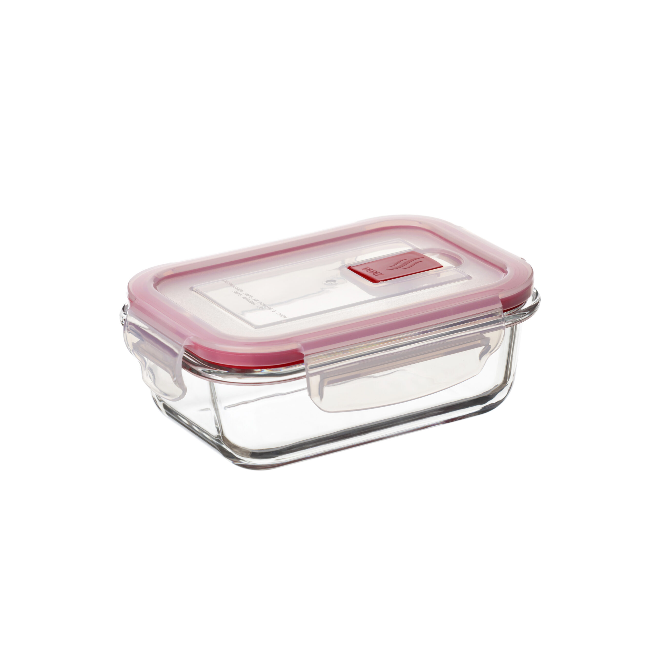 Tatay 1161509 Hermético Cook&Eat Vidrio Rect. 0,37L Rojo