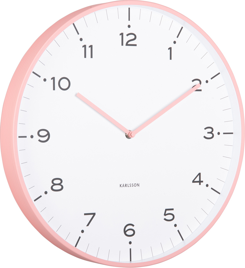 Karlsson - Wanduhr Zirkusringe - Flamingo rosa - Ø40cm KA6011PI