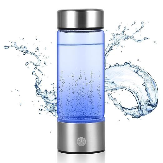 Petyoung Wasserstoff-Wasserflasche 420 Ml, Tragbarer Generator | Bis Zu 4000 PPB | Für Zuhause, Büro & Sport