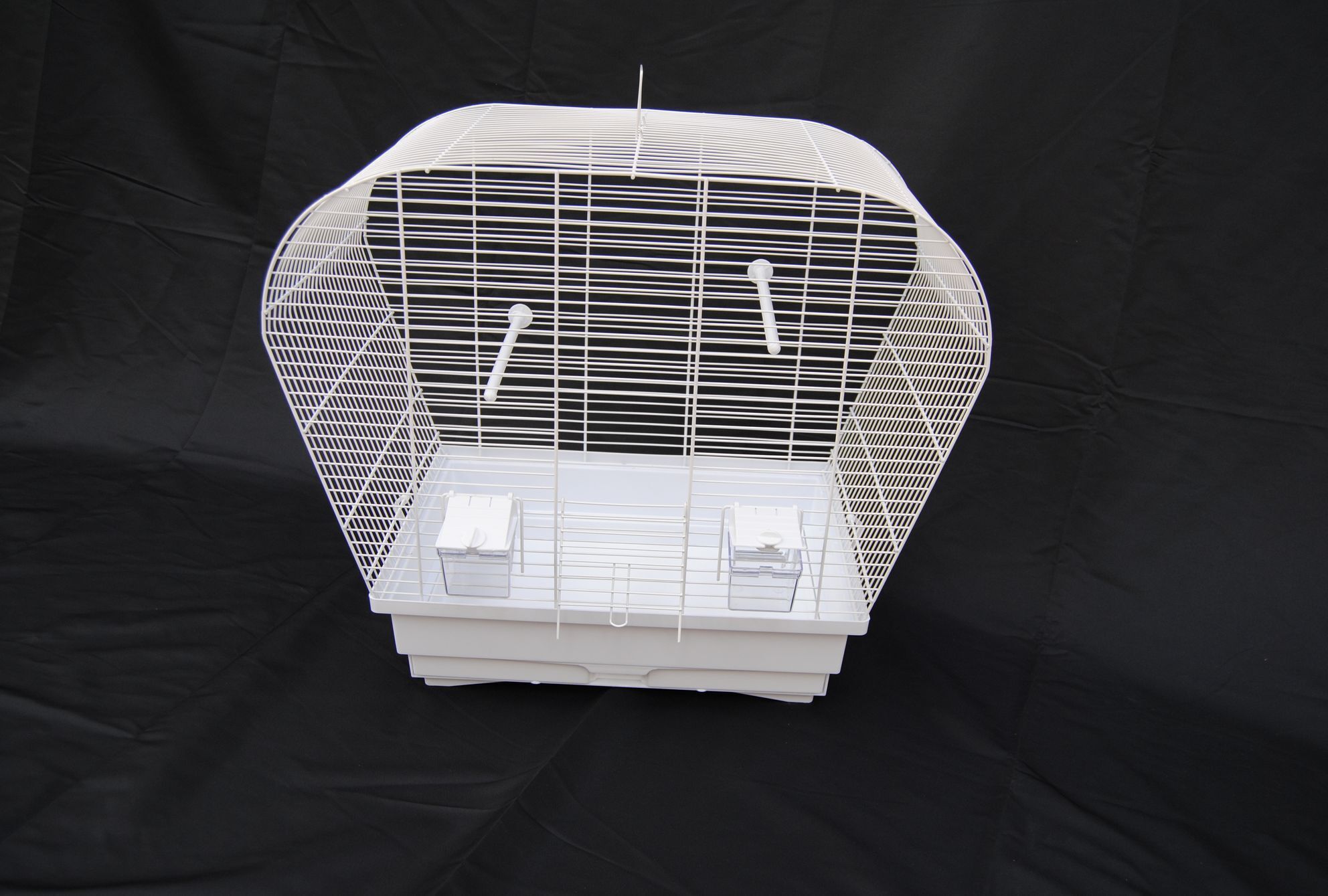 Ollesch Vogelkäfig Vogelheim für Sittiche weiß 60 cm