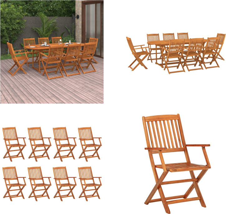 vidaXL 9 tlg. Garten Essgruppe Massivholz Akazie - Essgruppe - Essgruppen - Sitzgruppe - Sitzgruppen HL3086974