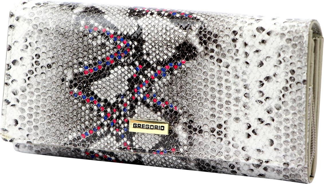 Große, elegante Damen-Geldbörse aus Leder von Gregorio