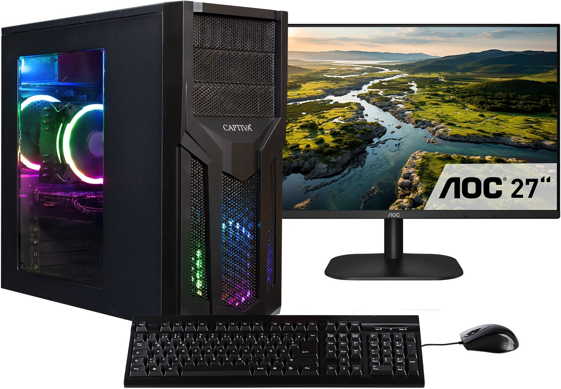 Captiva Business PC Bundle R79-970|R3 4300G|8 GB DDR4|Radeon|500 GB|27"|FreeDOS
