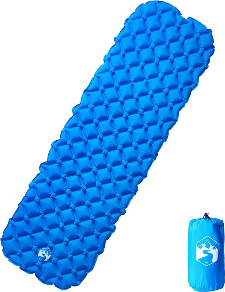 Ankonbej Aufblasbare Isomatte Blau 190x58x6 cm