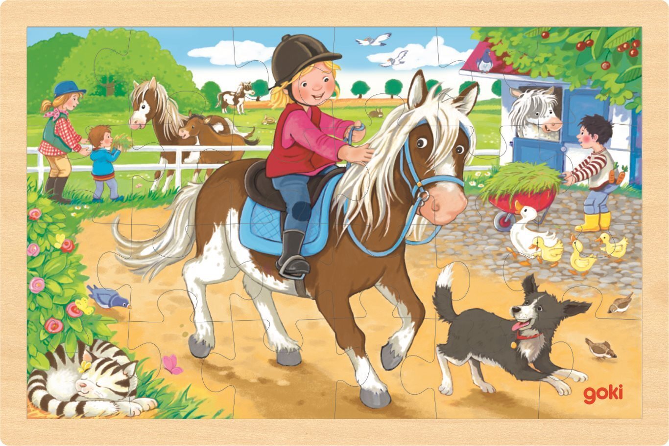 Goki Holzpuzzle Pony Farm, 24st. 57412