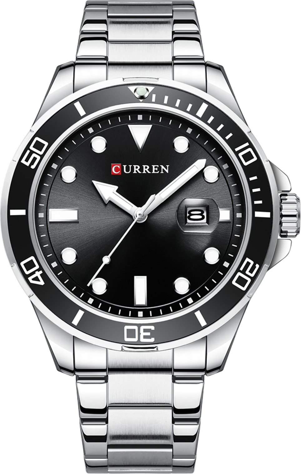 Lixada CURREN Herren Quarzuhr Klassische Herrenmode Armbanduhr mit Edelstahlband Leuchtende Analoguhr 3ATM Wasserdicht mit Kalender