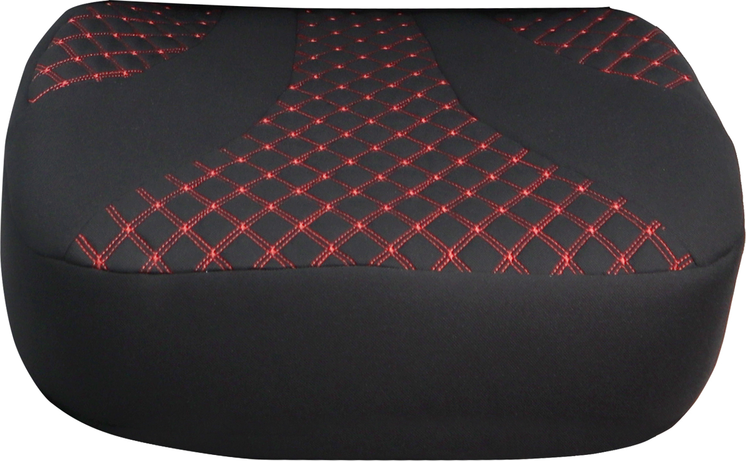 BREMER SITZBEZÜGE 2 Sitzauflagen für Peugeot Bipper Tepee in Schwarz/Rote Naht (OT-PL402)