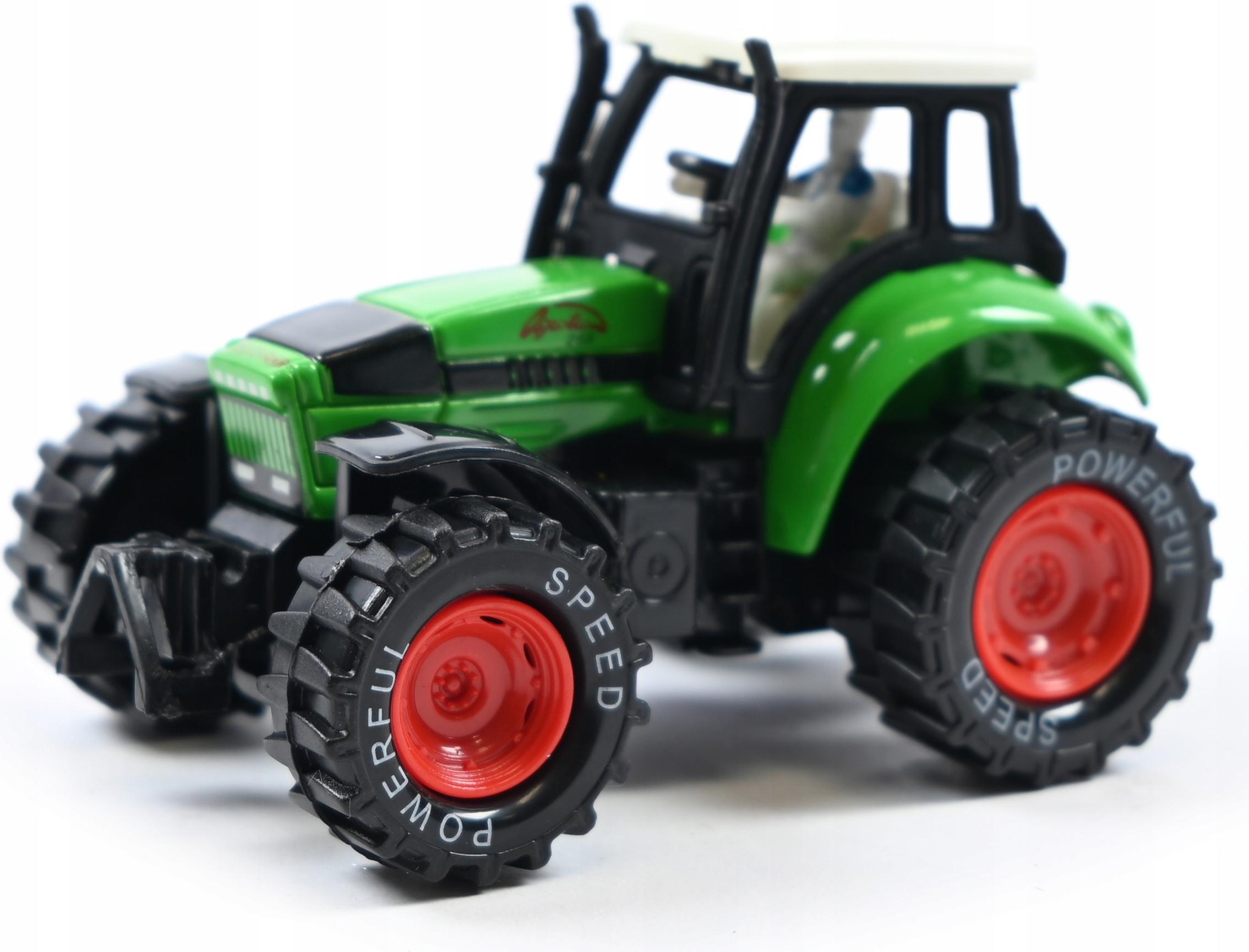 Midex Spielzeug Traktor 10cm - Robuster Bauernhof Trecker Fahrzeug Kinder Spielzeugauto Bunt