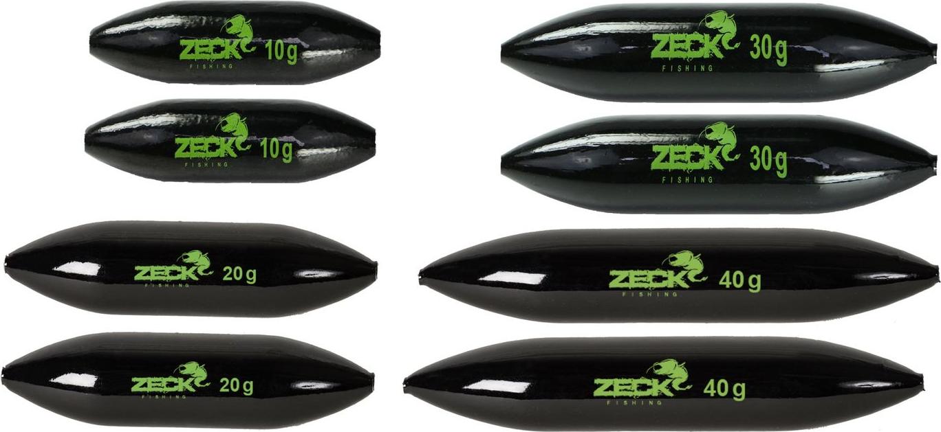 Zeck Fishing 8 Zeck U-Posen Solid - Wallerposen 10g, 20g, 30g & 40g ID 12785-aus