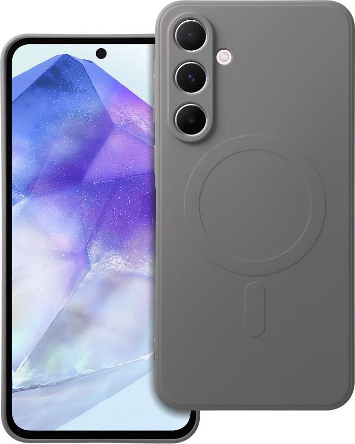 SILIKÓNOVÝ KOBEREC NA MOBILNÝ TELEFÓN kompatibilný s MagSafe vhodný pre SAMSUNG A55 čierny