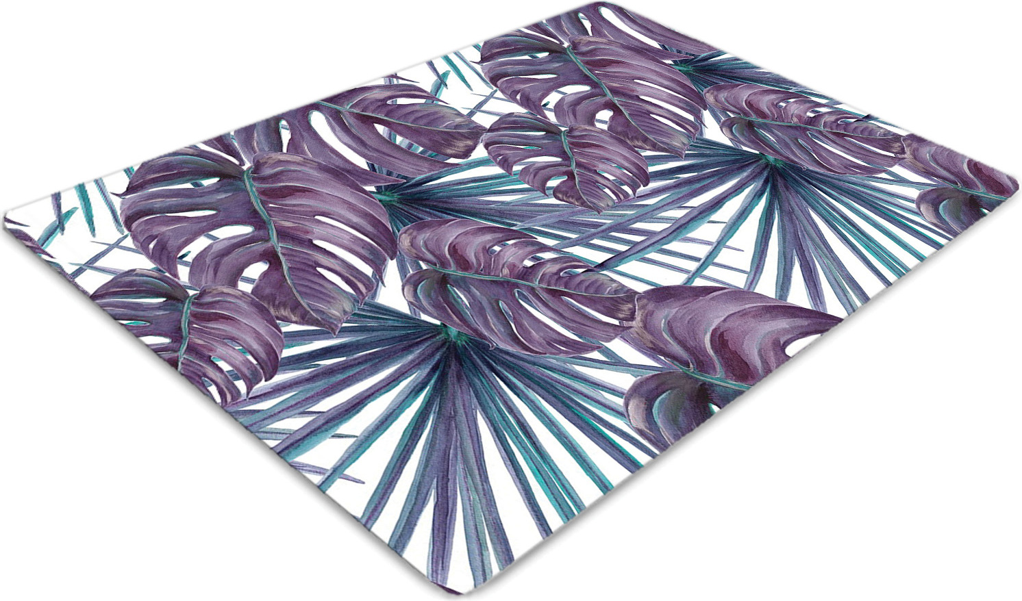 Podlahová ochranná podložka - Ochranná podložka pod stoličku - Podlahová podložka - 100x70 cm - Listy príšery