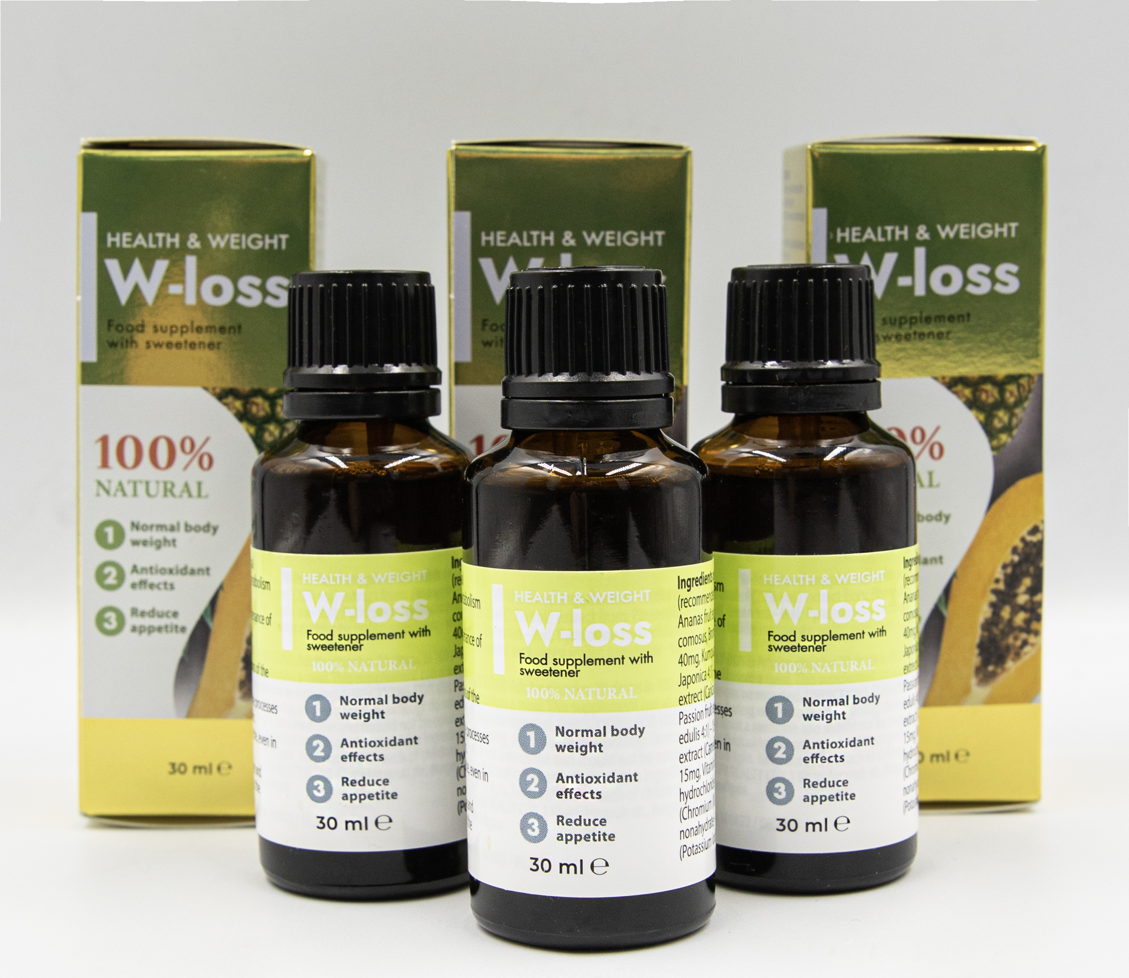 3X W-Loss - Nahrungsergänzungsmittel 30Ml