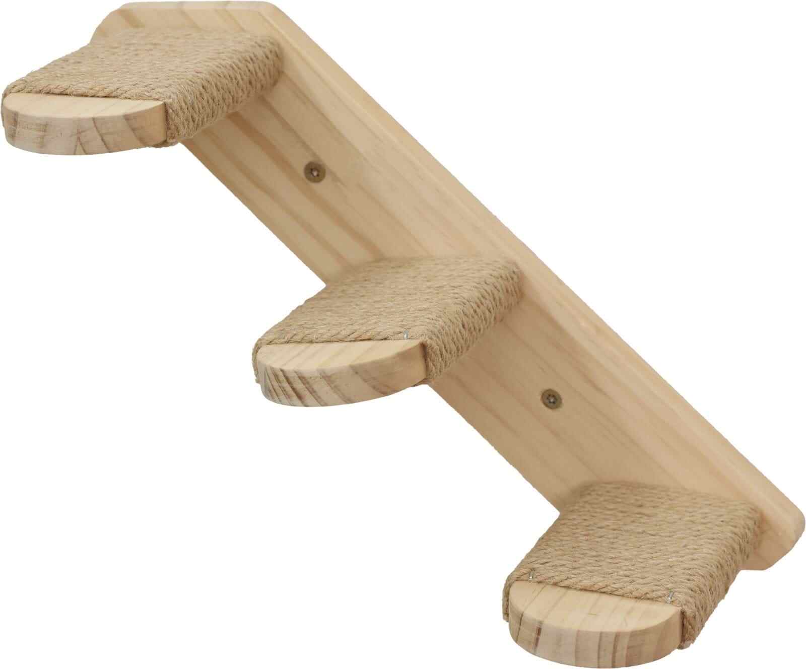 KERBL Katzenleiter aus Holz, Länge 38 cm, mit Jute 80916