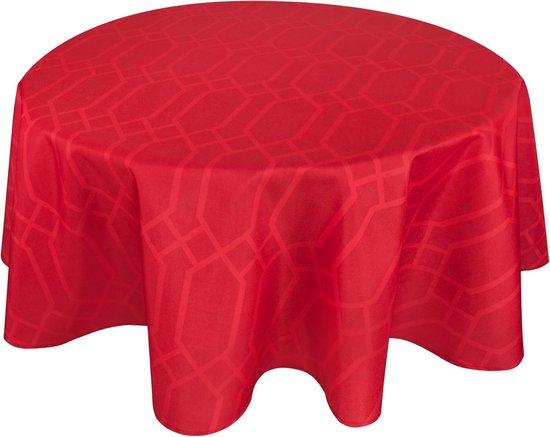 OEM Tafelkleed aus Kunststoff mit Wasserabweisender Beschichtung - Rund 140 cm - Rot 2026