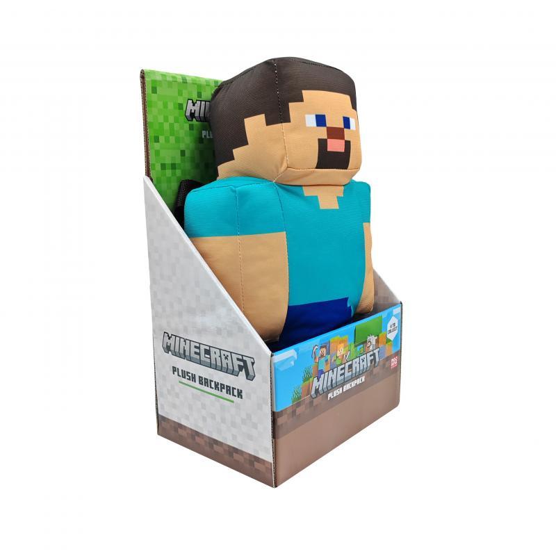 P.M.I. TRADING & ENTERPRISE LTD Minecraft Plüsch Rucksack 4-fach sortiert, 30 cm (Random) zufällige Auswahl MC7035