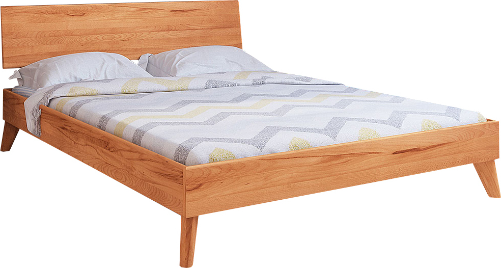 Doppelbett Timaru 01 Kernbuche massiv geölt - Liegefläche: 160 x 200 cm (B x L)