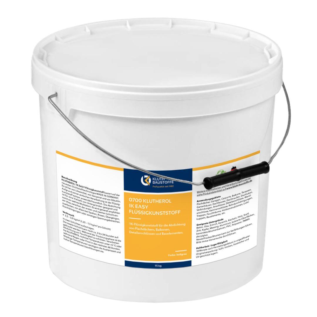 Kluth Baustoffe GmbH 1 x 4 kg Klutherol 1K Easy Flüssigkunststoff Abdichtung Dach Balkon Flachdach Garage 0700