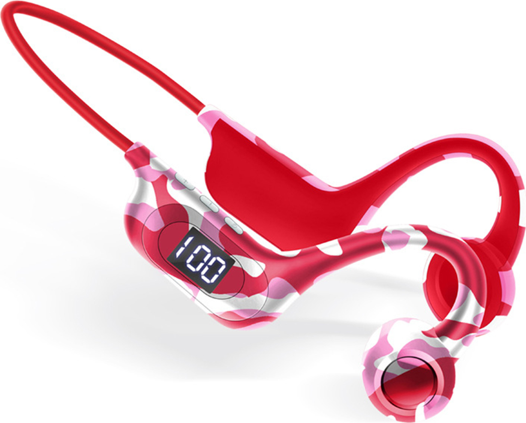 Cuffie A Conduzione Ossea Bluetooth 5.4 – 32GB MP3, IPX5, Leggere 22g, Con Luce LED, Per Corsa E Fitness, 8 Ore Di Batteria