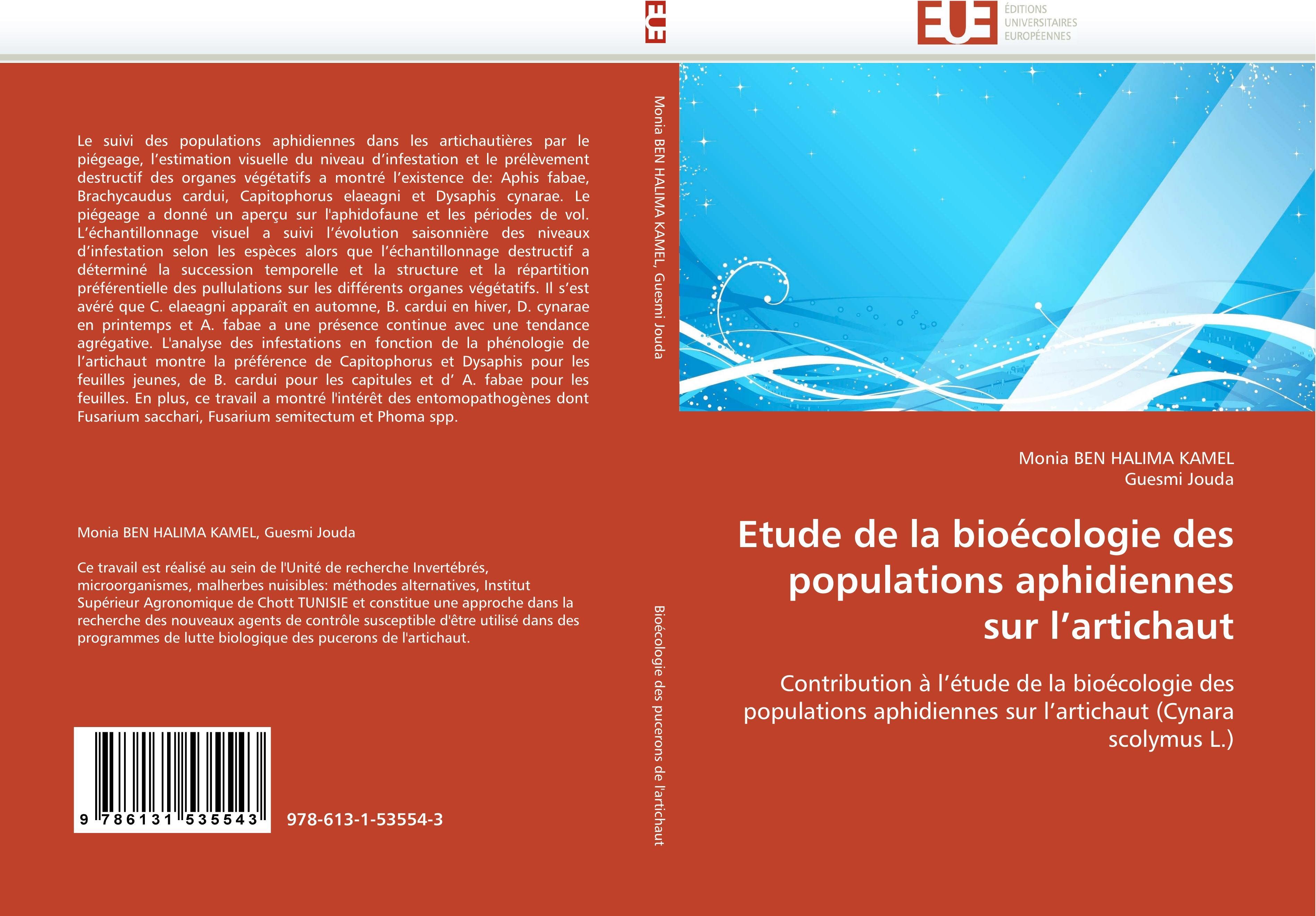 Sonstige Verlage Etude de la bioécologie des populations aphidiennes sur l''artichaut