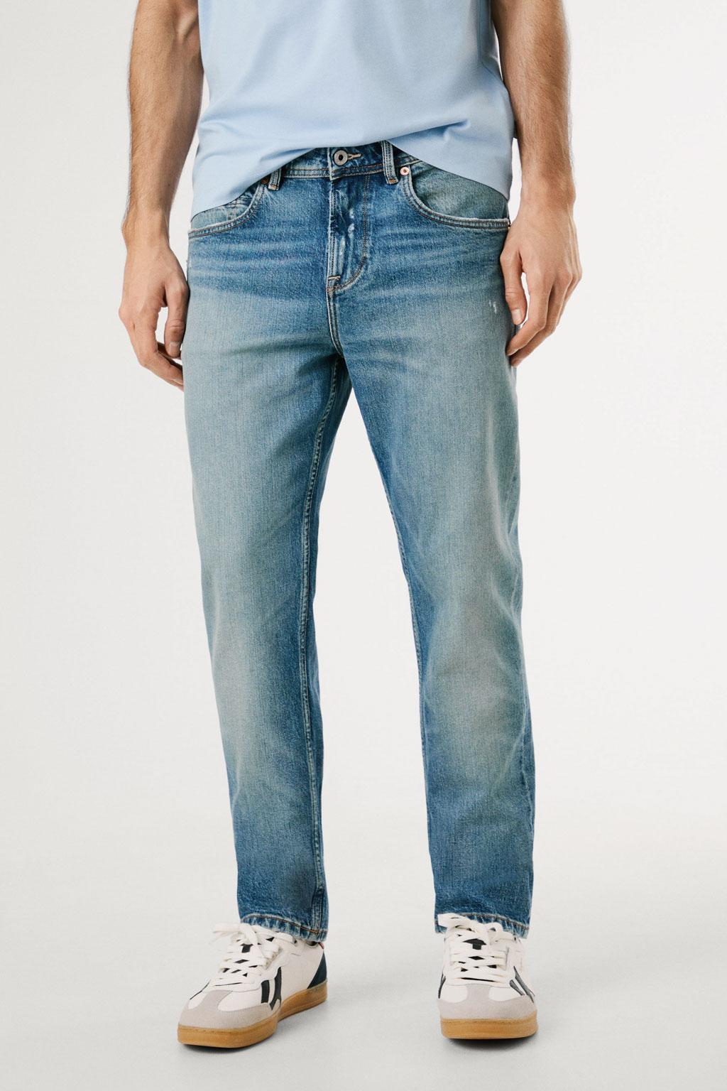 Pepe Jeans Pánské díny STRAIGHT JEANS CASH FS PALE TINT Herrenjeans, gerade geschnitten, BARZAHLUNG, FS, hell getönt