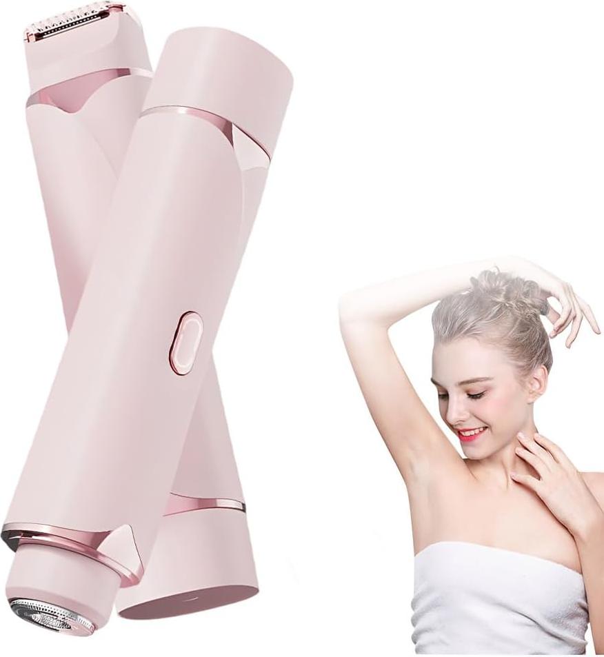 Dopwii 2 in 1 Damen Elektrorasierer, Neues Bikini-Trimmer und Rasierer-Set, Damen Bein-, Achsel-, Gesichts- und Schamhaar-Elektrorasierer, Wiederaufladbar KAUF-Wohn-HB1638-017