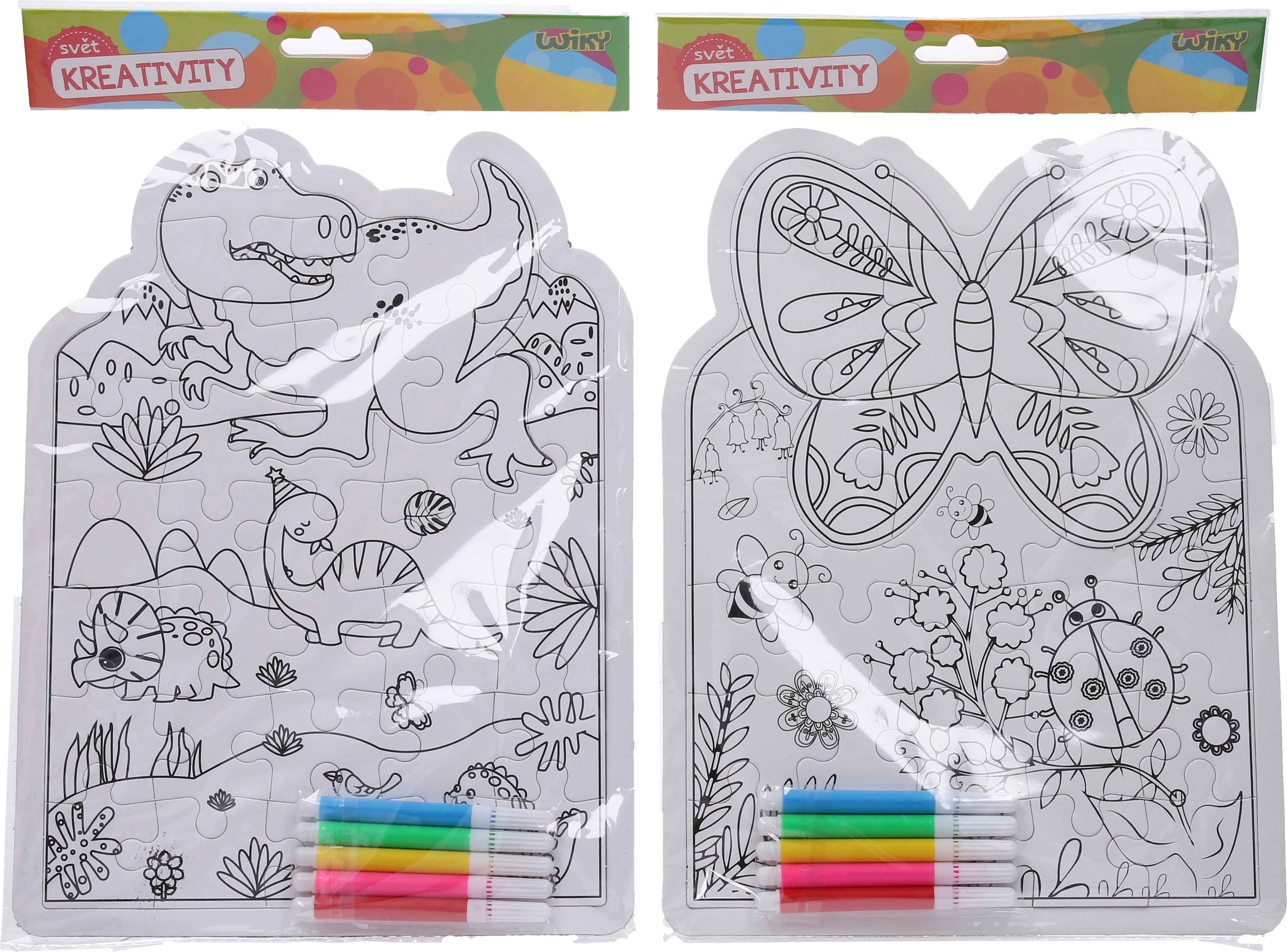 svt KREATIVITY WIKY Kreatives Set – Puzzle + 5 Stifte